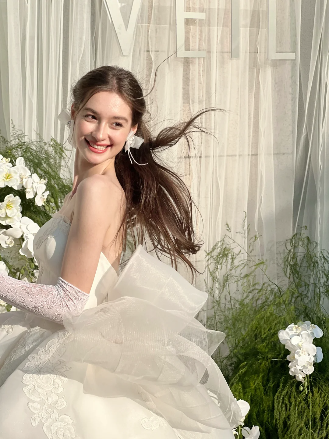 Apricot tube top waist puffy skirt princess cute mini skirt homecoming dress R4123