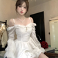 Large size French white moonlight dress sweet and beautiful princess tutu skirt R1877