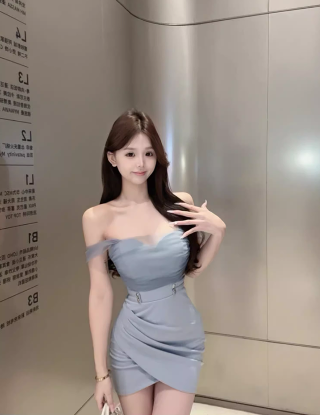 Pure desire hot girl mesh splicing tube top dress 2025 irregular hip skirt R1317