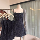 2025 floral dress suspenders versatile cardigan sweet hot girl design retro French top R0289