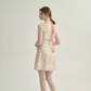 French seaside dress short skirt suspender skirt floral skirt R2759