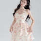 Super fairy new halter neck printed chiffon dress pure summer girl cake skirt fairy skirt female R4112