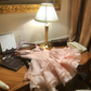 Pink suspender design neckline waist cake puffy skirt homecoming dress R4149