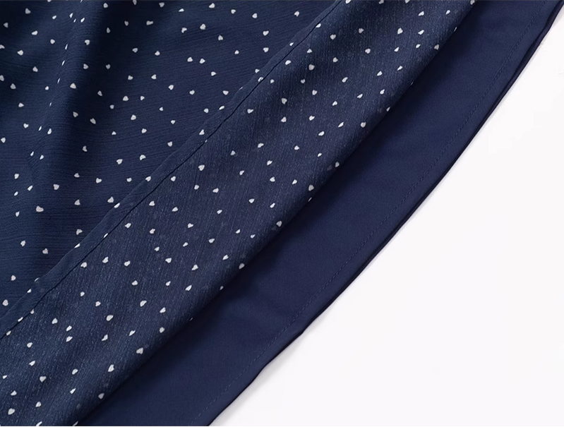 2025 Summer New Black Polka Dot Ruffled Small Flying Sleeve Midi Dress R0962