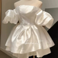Birthday dress high-end party dress niche princess dress one-shoulder tube top dress R1766