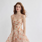 French suspender skirt floral dress high-end wear short skirt summer skirt R2767