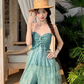 Fairy outfit: a halter neck tube top with small slings, mint green wide-leg pants, two-piece suit R1761