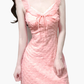 2025 Summer New French Pink Gentle Style Mermaid Princess Plaid Dress R0966