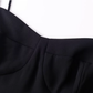 2025 summer new sexy petite pure black slim short suspender dress R0946