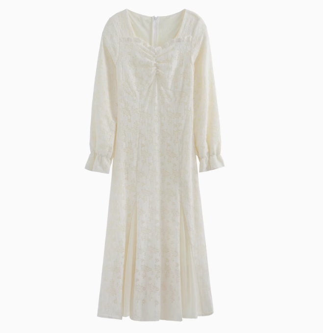 French style gentle high-grade lace white inner dress bottoming skirt R1921