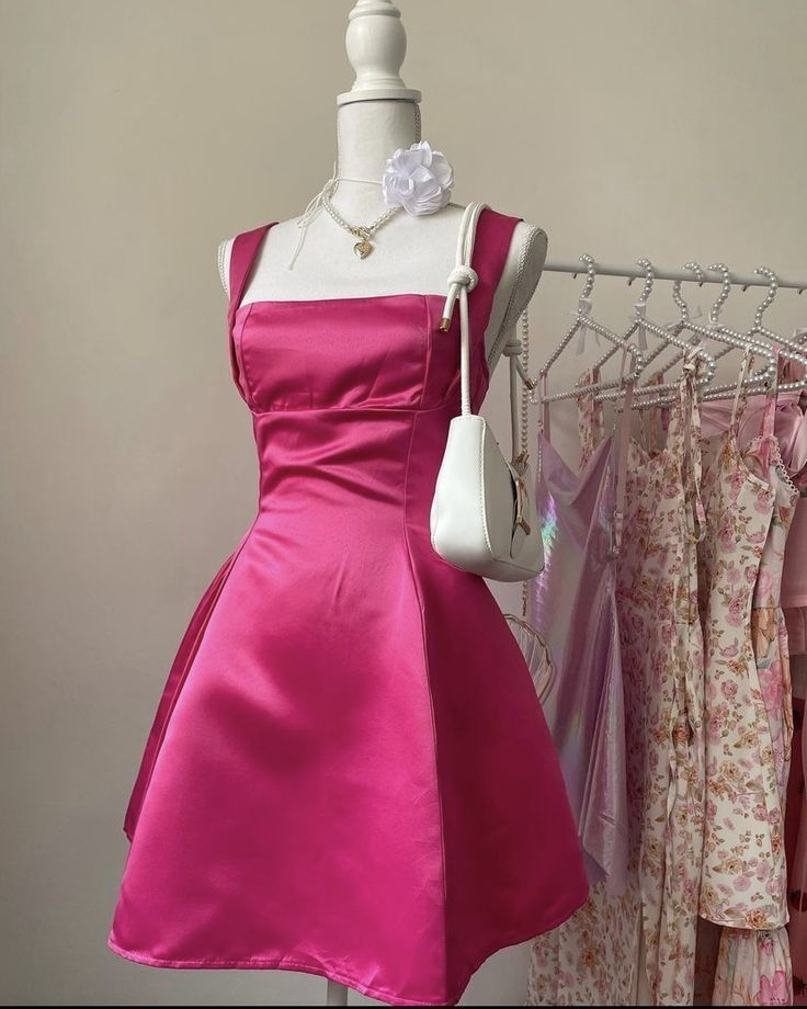 Barbie pink halter backless design waist slimming short skirt homecoming dress R2891