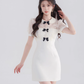 New Chinese style dress women's slim short skirt new style high waist baby collar skirt R4464