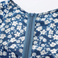French holiday style long blue 2025 new dress R2605
