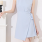 French style dress new summer design niche slim petite short sleeveless dress R4222