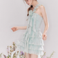 French ruffled one-shoulder dress atmosphere cake skirt R4536