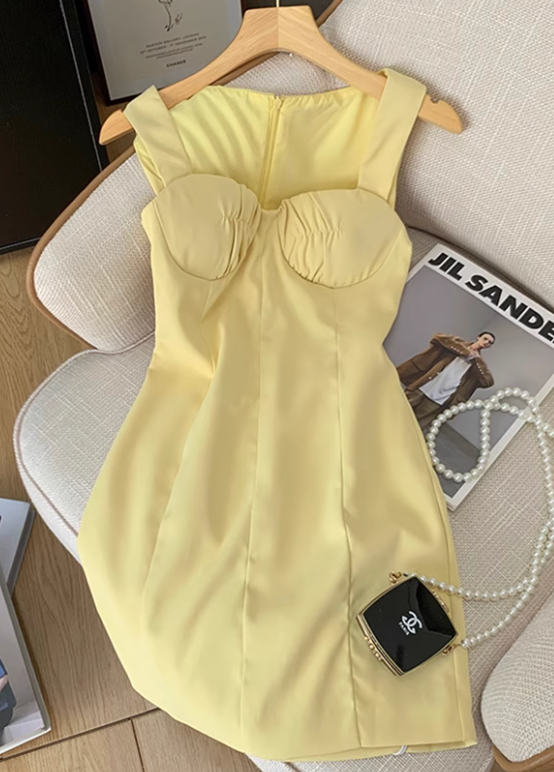 French pure desire suspender dress new style waist slimming temperament short hip skirt dress R4036