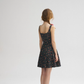 French Retro Floral Sling Dress Sleeveless Short Skirt R2802