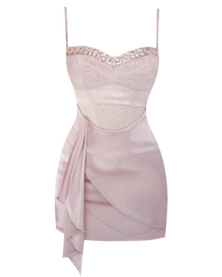 Slightly plump suspender dress for women summer waist slimming hip skirt R3135