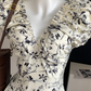 French floral V-neck short dress for women summer ruffled skirt R1991