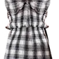 Tea break French plaid tube top slit dress high-end casual niche design unique temperament skirt R0167