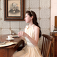 Polka dot halter neck dress summer daughter style temperament high-end off-shoulder dress R4583