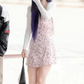 The same style as the stars, the petite and elegant girl's floral suspender dress R2923