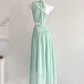 Off-shoulder sheer mesh waist dress R1992