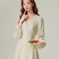Spring French gentle style floral dress temperament super fairy slim dress R1909
