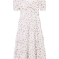 2025 summer new French pink floral girl age-reducing waist long dress R0921
