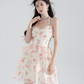 Super fairy new halter neck printed chiffon dress pure summer girl cake skirt fairy skirt female R4112