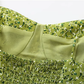 French holiday style green 2025 new dress high-end waist slimming R2599