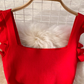 Flying sleeve suspender dress, elegant waist-length knitted hip-wrapped dress R0333