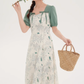 Tea break style retro French platycodon dress 2025 new floral dress niche fairy dress R2371