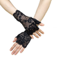 Short lace gloves fingerless bridal wrist gloves opera evening wedding tea party dance     S6221