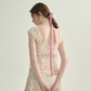 French seaside dress short skirt suspender skirt floral skirt R2759