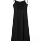 2025 Summer New French Retro Black Waist Cross High Waist Suspender Dress R0978