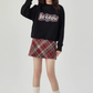 Red plaid a-line skirt 2025 new style hip skirt small slim short skirt R2369