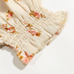 2025 Summer New French Square Neck Puff Sleeve Mid-Length Floral Waist Dress R0928