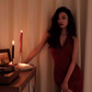Retro wine red halter neck dress 2025 new sexy hip-wrapped slit dress R1444