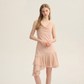 French dress swing collar suspender skirt pink petite short skirt outfit short skirt female summer R3460
