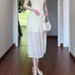 Jacquard sleeveless halter dress cool and gentle temperament waist A-line long skirt R0857