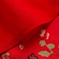 2025 Summer New Red Floral V-neck Wrap One-piece Tea Break Short Sleeve Dress R0948