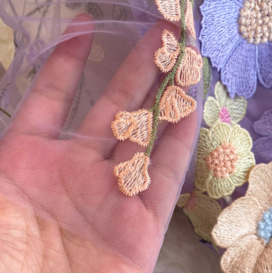 Beautiful heavy-duty three-dimensional flower embroidery embroidered seaside holiday dress with a high-end feel R0308