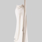 French satin off-shoulder floral dress 2025 backless ribbon evening dress R1383