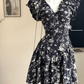 French floral V-neck short dress for women summer ruffled skirt R1991