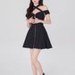 Black halter neck dress for women summer slim short skirt new design A-line skirt R4501