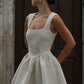 White Elegant Textured Short Skirt Homecoming Dress R3625