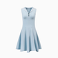 Sailor suit waist slim fit sleeveless vest dress female design blue petite short skirt R3345