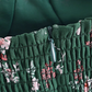 2025 Summer New Retro Green Floral Fungus Small A-line Suspender Dress R0926
