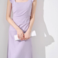 French style purple dress new hot style design temperament long skirt R4218